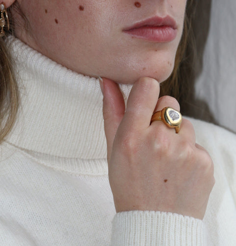 Bague Bague Coeur or et brillants 58 Facettes 372
