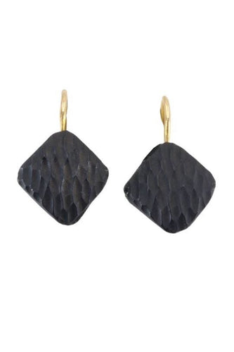 Boucles d'oreilles DORMEUSES ANCIENNES EN JAIS 58 Facettes 040411