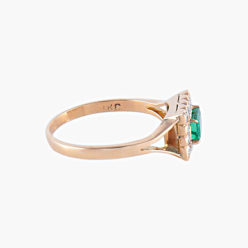 Bague 54 Bague Emeraude Diamants 58 Facettes