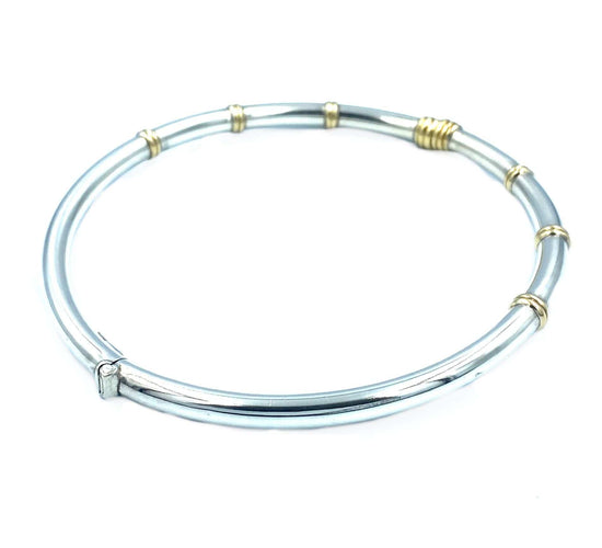 Collier Lalaounis. Collier argent et or jaune 58 Facettes