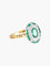 Bague 52 Bague style Art Déco diamants et émeraudes 58 Facettes