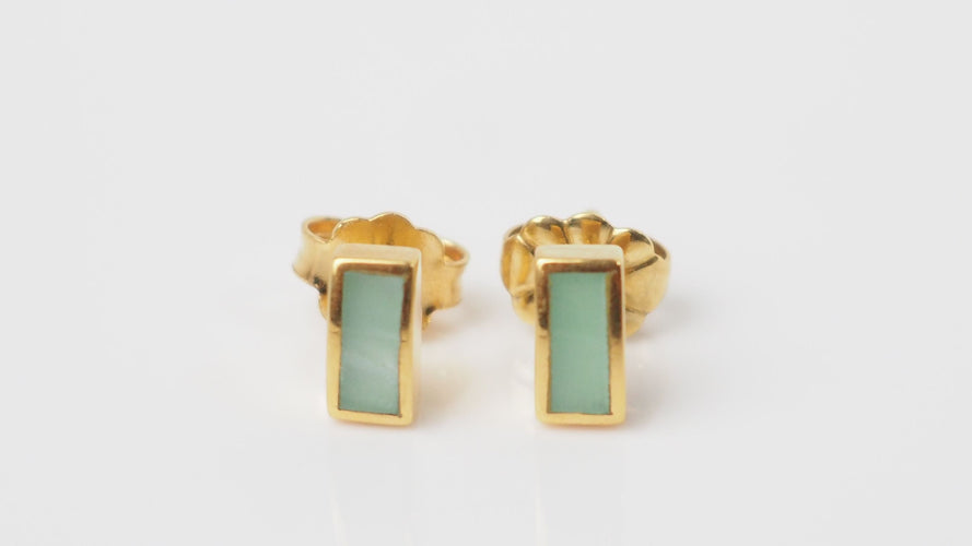Boucles d'oreilles CLOZEAU - Boucles d'oreilles Or Résine verte 58 Facettes clozeau
