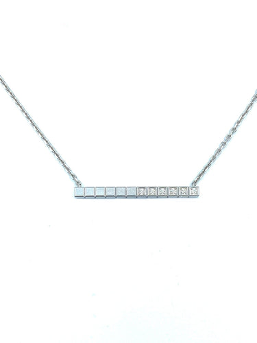 Collier CHOPARD. Collier Ice Cube diamants 58 Facettes