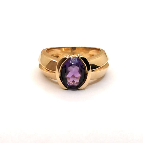Bague Bague Améthyste or jaune 58 Facettes 2667