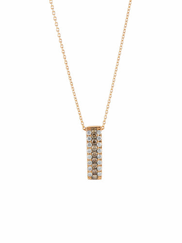 Collier Pendentif Didier Guérin diamants blancs et cognac 58 Facettes