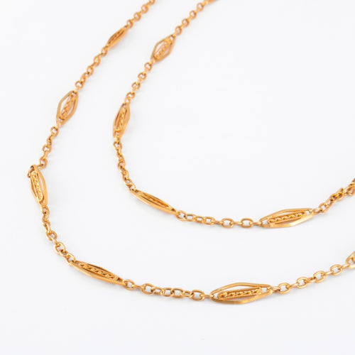 Collier Sautoir Filigrane chaîne 58 Facettes