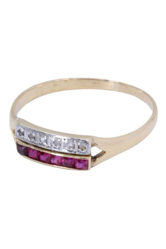Bague 54 BAGUE RUBIS ET DIAMANTS 58 Facettes 077801