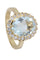 Bague 56 BAGUE MARGUERITE AIGUE-MARINE ET DIAMANTS 58 Facettes 058791