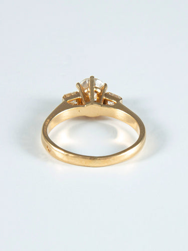 Bague 52 Bague Solitaire or jaune Diamant 58 Facettes