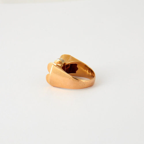 Bague 56 Bague noeud TANK or jaune et diamants 58 Facettes