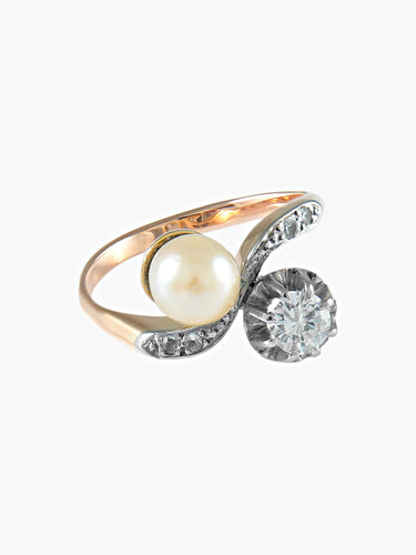 Bague 55 Bague Toi & Moi Perles 58 Facettes