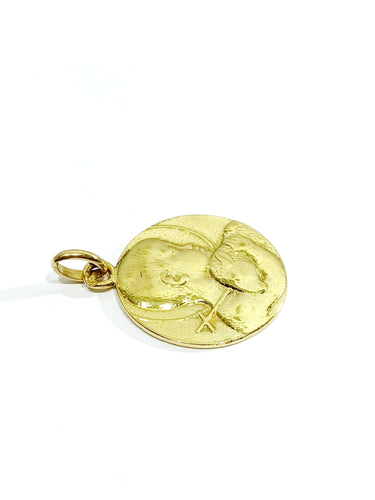 Pendentif Médaille en or Saint Jean-Baptiste 58 Facettes