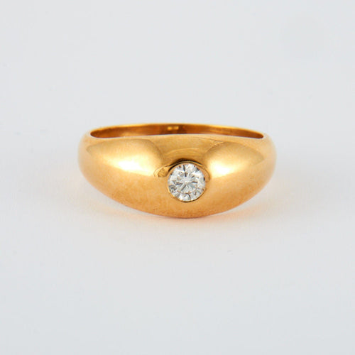 Bague 56 Bague jonc anglais or jaune diamant 58 Facettes