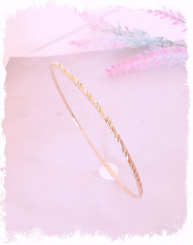Bracelet Bracelet Jonc ciselé Or Rose 58 Facettes AA 1493