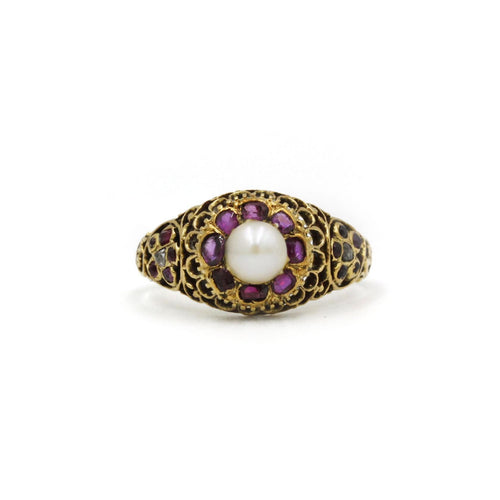 Bague Bague Or, perle & Rubis 58 Facettes 220223R