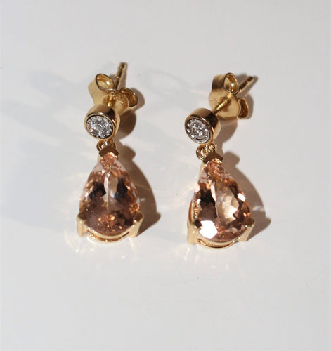 Boucles d'oreilles Boucles d'oreilles morganites et diamants 58 Facettes 475