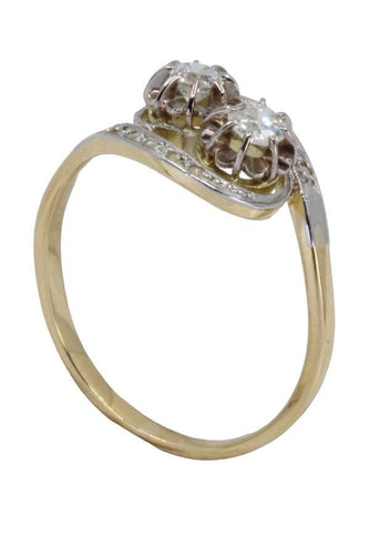 Bague BAGUE ANCIENNE TOI ET MOI DIAMANTS 58 Facettes 055471