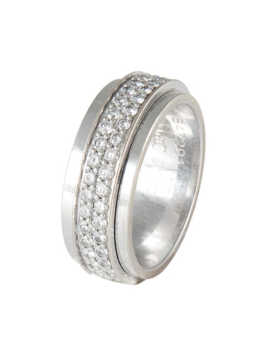 Bague Alliance PIAGET or blanc et diamants 58 Facettes HS2761