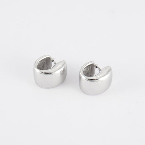 Boucles d'oreilles Créoles en or gris 58 Facettes