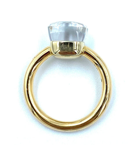 Bague Pomellato. Bague Nudo Classique or et quartz blanc 58 Facettes