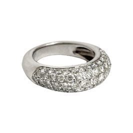 Bague 53 Bague jonc or blanc pavage diamants 58 Facettes 1-1142/1