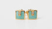Boucles d'oreilles CLOZEAU - Boucles d'oreilles Or Résine Verte 58 Facettes clozeau