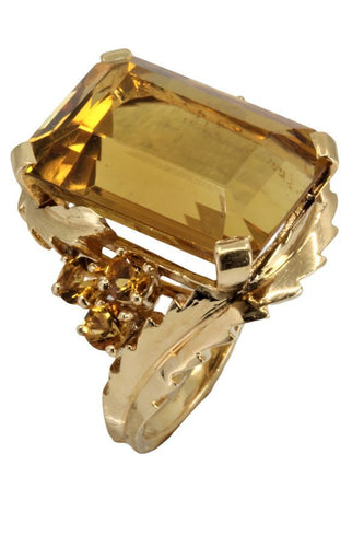 Bague 52 BAGUE ANCIENNE CITRINES 58 Facettes 047841