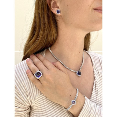 Bracelet Bracelet FRED "Pain de sucre" or gris, tanzanite & diamants 58 Facettes