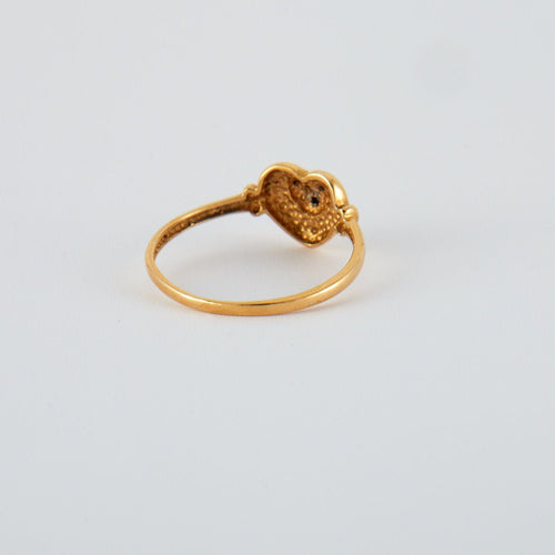 Bague 55 Bague coeur or jaune  diamants 58 Facettes