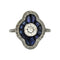 Bague 57 Bague Art Déco saphirs diamant 58 Facettes 1-1181/1