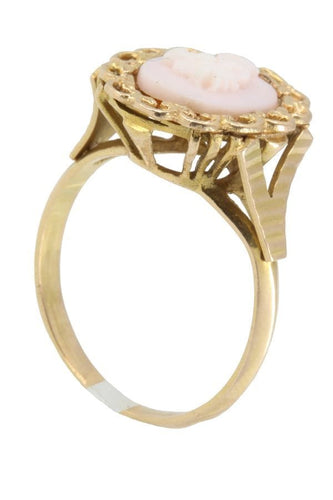 Bague BAGUE ANCIENNE CAMÉE COQUILLAGE 58 Facettes 040371