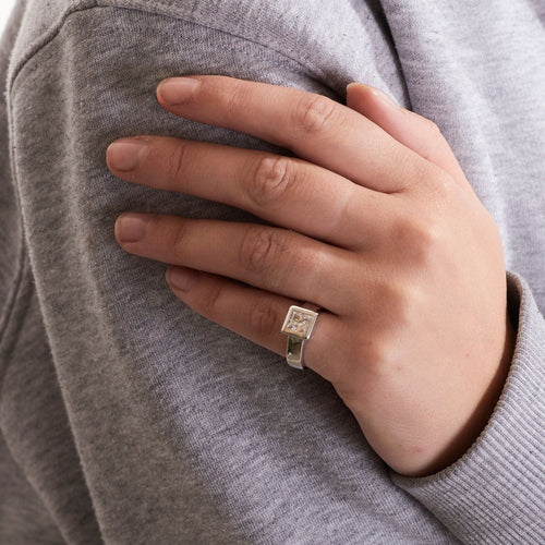 Bague BAGUE SOLITAIRE DIAMANT PRINCESSE 58 Facettes