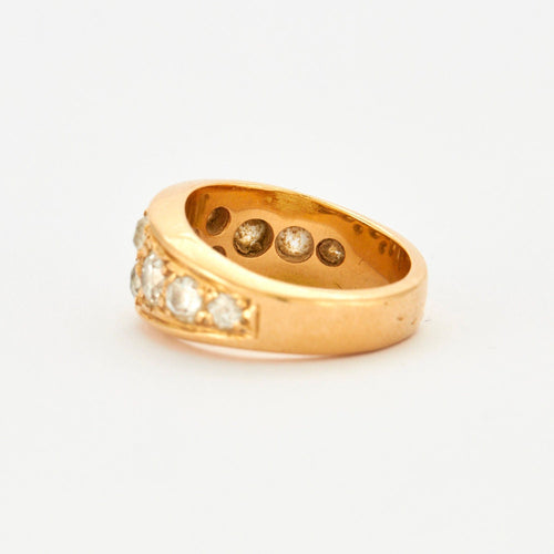 Bague 54 Bague bombée Or jaune Diamants 58 Facettes 230365
