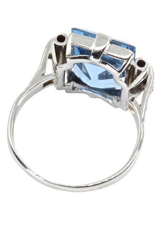 Bague 55 BAGUE TOPAZE ET DIAMANTS ART-DÉCO 58 Facettes 039131