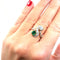 Bague Bague Toi & Moi émeraude diamant 58 Facettes 2845