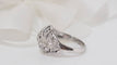 Bague Bague dôme  en or blanc et platine 58 Facettes 30675