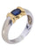 Bague 52 BAGUE MODERNE 2 ORS SAPHIR 58 Facettes 067431