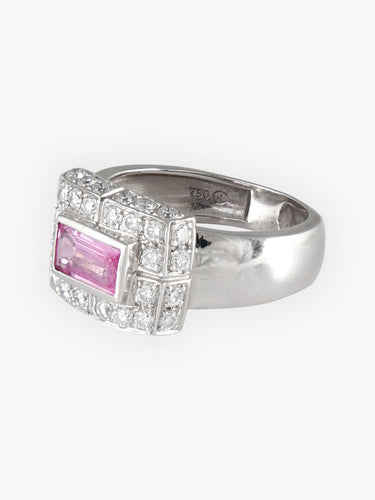 Bague Bague Saphir rose et Diamants 58 Facettes HS2781