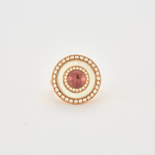 Bague 53 BULGARI – Bague Améthyste Nacre Diamants 58 Facettes