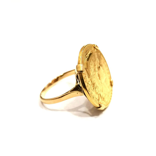 Bague Bague pièce en or jaune 58 Facettes 2885