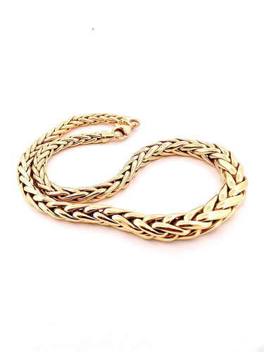 Collier Collier maille palmier en chute or jaune 58 Facettes
