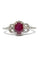 Bague Bague femme or blanc diamants et rubis 58 Facettes