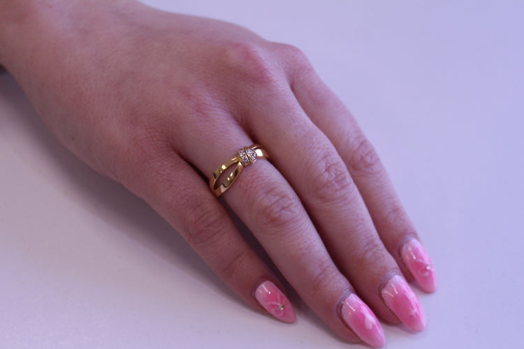 Bague 55 CHAUMET - Bague "Liens" Or rose, Diamants 58 Facettes 083055-055