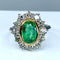 Bague 51 Bague marguerite Emeraude Diamants 58 Facettes AB203