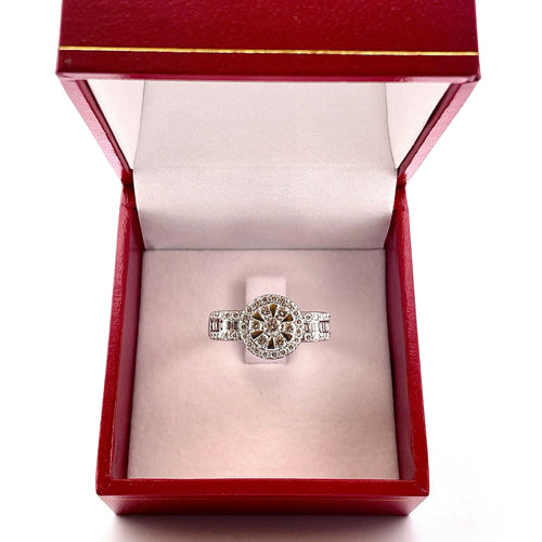 Bague Bague Or blanc Diamants 58 Facettes