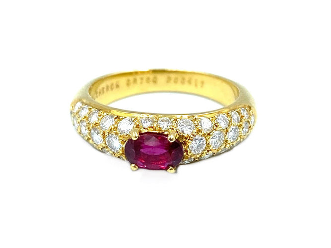 Bague BOUCHERON. Bague rubis et diamants 58 Facettes