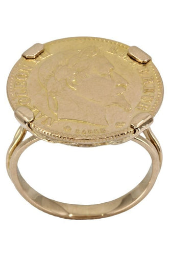Bague BAGUE PIÈCE 10 FRANCS NAPOLÉLON III 58 Facettes 048271