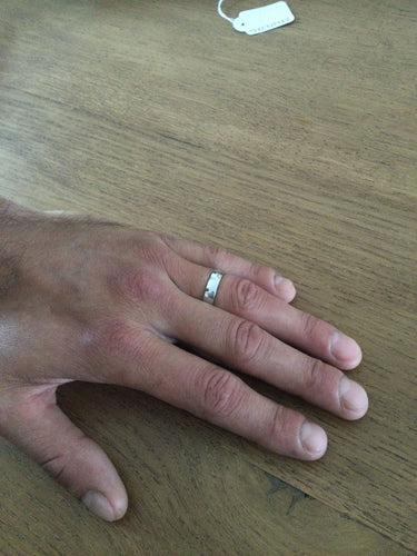 Bague 62 Alliance Homme En Or blanc 58 Facettes