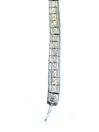 Bracelet Bracelet vintage or blanc, diamants 58 Facettes
