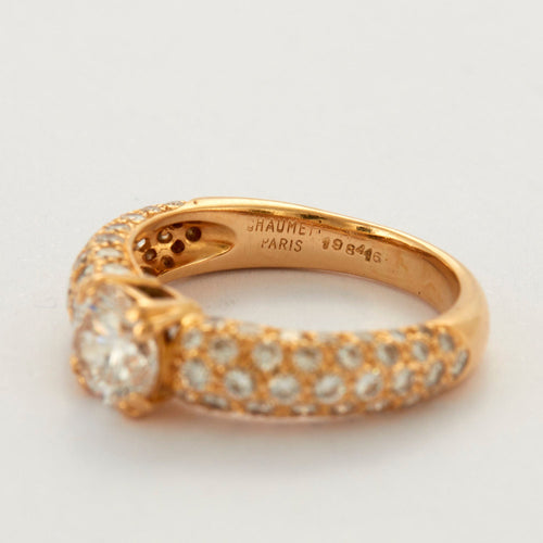 Bague 51 CHAUMET – Bague jonc Diamants 58 Facettes